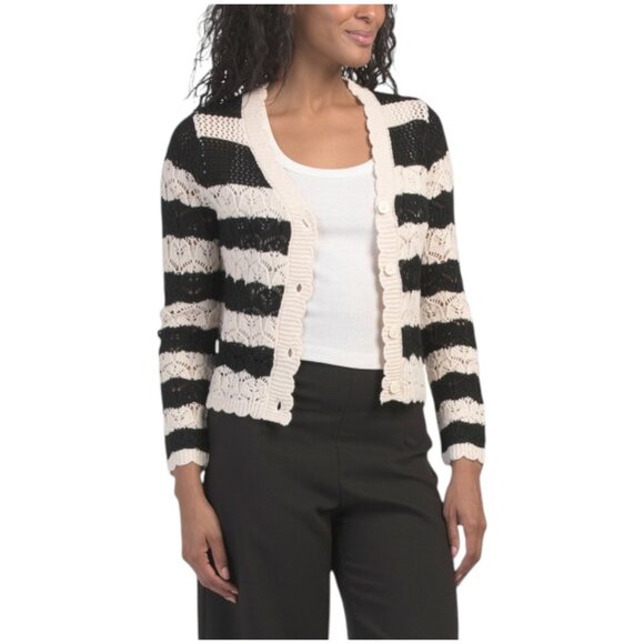 NANCY YANG Scallop Cardigan - Picture 1 of 2